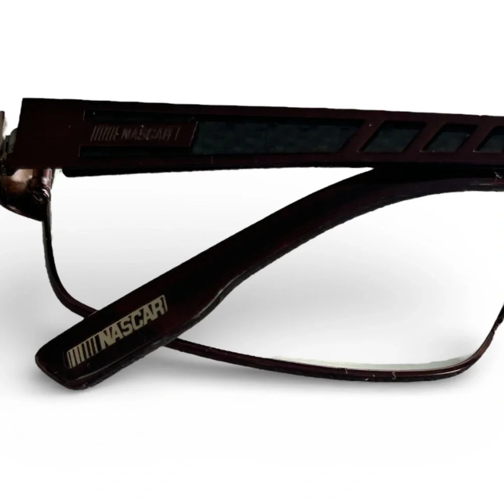 NASCAR NCO 1002 Unisex Eyeglasses Frames BWN DT 55•17•135 Rectangular Wire Rim - Picture 9 of 15